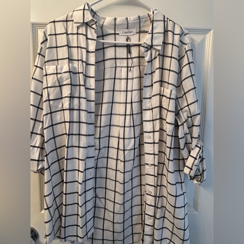 Calvin Klein Monochrome Plaid Shirt